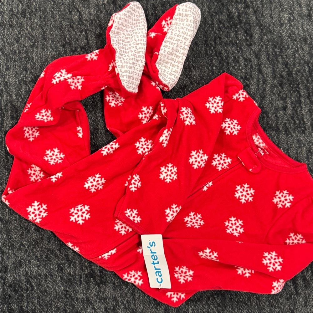 Carter's Festive Red Snowflake Hoodie